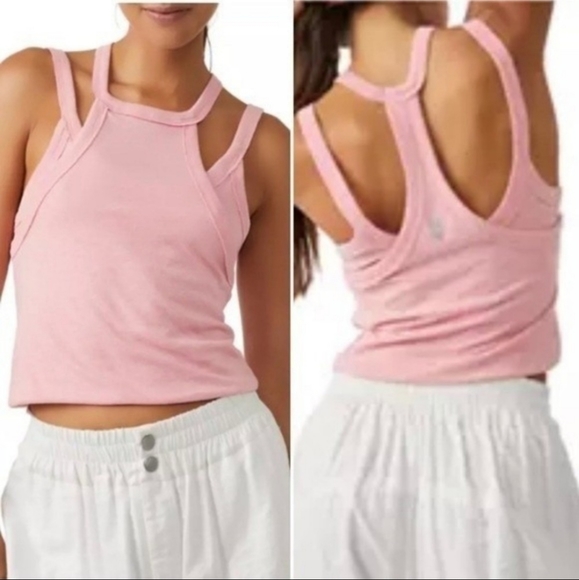 🩷🩷 FREE PEOPLE Two Times the Charm Tank in PINK 🩷🩷 - Picture 4 of 13